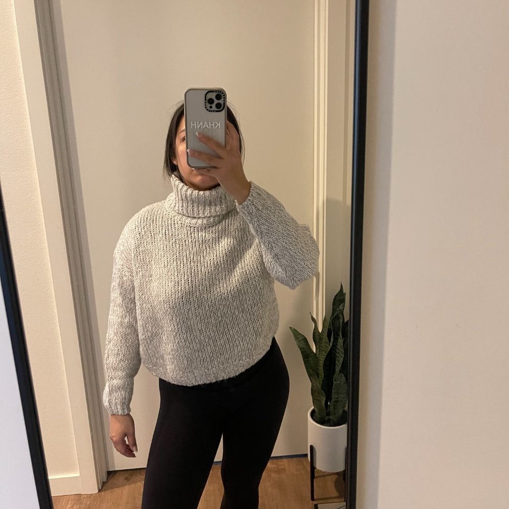 Chunky Knit Grey Sweater